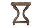 Baxton Studio Yannick French Country Antique Brown Wood End Table
