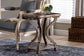 Baxton Studio Yannick French Country Antique Brown Wood End Table