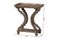 Baxton Studio Yannick French Country Antique Brown Wood End Table
