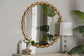 Baxton Studio Everette Antique Goldleaf Bamboo-Border Accent Wall Mirror