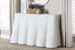 bali & pari Palm Bohemian White Scallop Rattan Console Table