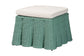 bali & pari Palm Bohemian Seafoam Green Scallop Rattan Ottoman