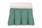 bali & pari Palm Bohemian Seafoam Green Scallop Rattan Ottoman