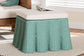bali & pari Palm Bohemian Seafoam Green Scallop Rattan Ottoman