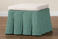 bali & pari Palm Bohemian Seafoam Green Scallop Rattan Ottoman
