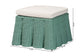 bali & pari Palm Bohemian Seafoam Green Scallop Rattan Ottoman