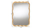 Baxton Studio Fredrika Antique Goldleaf Scalloped Wood Accent Wall Mirror