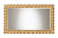 Baxton Studio Vadim Antique Gold Wood Accent Mirror with Seashell Border