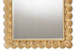 Baxton Studio Vadim Antique Gold Wood Accent Mirror with Seashell Border
