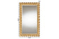 Baxton Studio Vadim Antique Gold Wood Accent Mirror with Seashell Border