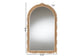 Baxton Studio Caitlin Antique Gold Finished Wood Arch Accent Wall Mirror with Carved Leaf Border