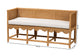 bali & pari Seranay Bohemian Scallop Light Honey Rattan Accent Bench