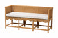 bali & pari Seranay Bohemian Scallop Light Honey Rattan Accent Bench