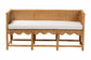 bali & pari Seranay Bohemian Scallop Light Honey Rattan Accent Bench