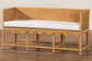 bali & pari Seranay Bohemian Scallop Light Honey Rattan Accent Bench