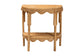 bali & pari Paisley Bohemian Scallop Light Honey Rattan Console Table