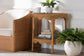bali & pari Paisley Bohemian Scallop Light Honey Rattan Console Table