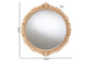 Baxton Studio Caitlin Antique Gold Finished Wood Round Accent Wall Mirror with Carved Leaf Border