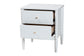Baxton Studio Lucera Mid-Century White 2-Drawer Bobbin Nightstand