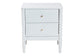 Baxton Studio Lucera Mid-Century White 2-Drawer Bobbin Nightstand