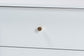 Baxton Studio Lucera Mid-Century White 2-Drawer Bobbin Nightstand