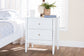 Baxton Studio Lucera Mid-Century White 2-Drawer Bobbin Nightstand