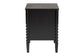 Baxton Studio Lucera Mid-Century Black 2-Drawer Bobbin Nightstand