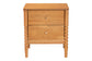 Baxton Studio Lucera Mid-Century Oak Brown 2-Drawer Bobbin Nightstand