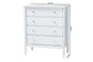 Baxton Studio Lucera Mid-Century White Bobbin Wood 4-Drawer Chest