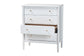 Baxton Studio Lucera Mid-Century White Bobbin Wood 4-Drawer Chest