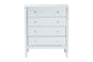 Baxton Studio Lucera Mid-Century White Bobbin Wood 4-Drawer Chest