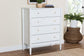 Baxton Studio Lucera Mid-Century White Bobbin Wood 4-Drawer Chest