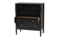 Baxton Studio Lucera Mid-Century Black Bobbin Wood 4-Drawer Chest