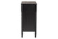 Baxton Studio Lucera Mid-Century Black Bobbin Wood 4-Drawer Chest