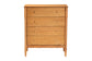 Baxton Studio Lucera Mid-Century Oak Brown Bobbin Wood 4-Drawer Chest