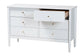 Baxton Studio Lucera Mid-Century White Bobbin Wood 6-Drawer Dresser