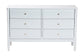 Baxton Studio Lucera Mid-Century White Bobbin Wood 6-Drawer Dresser