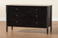 Baxton Studio Lucera Mid-Century Black Bobbin Wood 6-Drawer Dresser