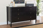 Baxton Studio Lucera Mid-Century Black Bobbin Wood 6-Drawer Dresser