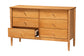 Baxton Studio Lucera Mid-Century Oak Brown Bobbin Wood 6-Drawer Dresser