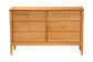 Baxton Studio Lucera Mid-Century Oak Brown Bobbin Wood 6-Drawer Dresser