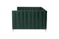 Baxton Studio Oksana Glam and Luxe Emerald Green Velvet and Gold Metal Full Daybed