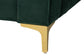 Baxton Studio Oksana Glam and Luxe Emerald Green Velvet and Gold Metal Full Daybed
