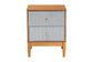 Baxton Studio Taylin Mid-Century Grey Corduroy and Oak Brown Wood 2-Drawer Nightstand