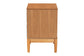 Baxton Studio Taylin Mid-Century Grey Corduroy and Oak Brown Wood 2-Drawer Nightstand