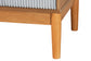 Baxton Studio Taylin Mid-Century Grey Corduroy and Oak Brown Wood 2-Drawer Nightstand