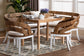 bali & pari Ubud Seagrass Dining Nook Set with Wood Table, Cushioned L-Shaped Bench and Chairs - Coastal Farmhouse Breakfast Corner Furniture Set for Kitchen or Dining Room, 5-Piece