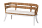 bali & pari Ubud Seagrass Dining Nook Set with Wood Table, Cushioned L-Shaped Bench and Chairs - Coastal Farmhouse Breakfast Corner Furniture Set for Kitchen or Dining Room, 5-Piece