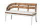 bali & pari Ubud Seagrass Dining Nook Set with Wood Dining Table and Cushioned L-Shaped Bench - Coastal Farmhouse Breakfast Corner Furniture Set for Kitchen or Dining Room, 3-Piece