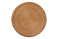bali & pari Avalon Natural Rattan Round Coffee Table with Scalloped Pedestal Base – Coastal Boho Wicker Accent Table for Living Room or Sunroom